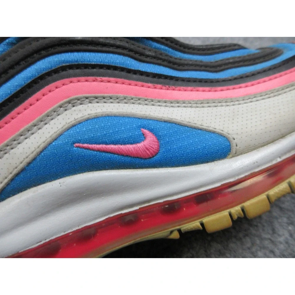 Nike Air‎ Max 97 Shoes Womens Size 8.5 Blue Pink 921522-012 Running Sneakers 7Y